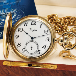 Swiss 18K gold hunting cased keyless lever watch Circa 1995