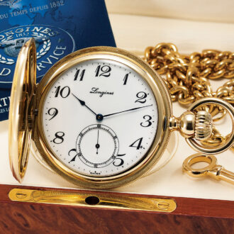 Swiss 18K gold hunting cased keyless lever watch Circa 1995