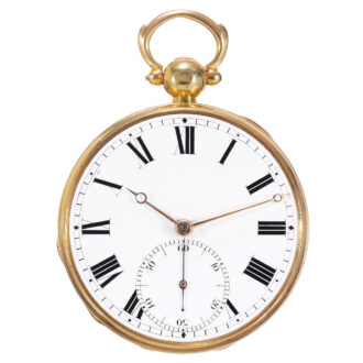 English gold open faced pocket chronometer Circa 1825-1826