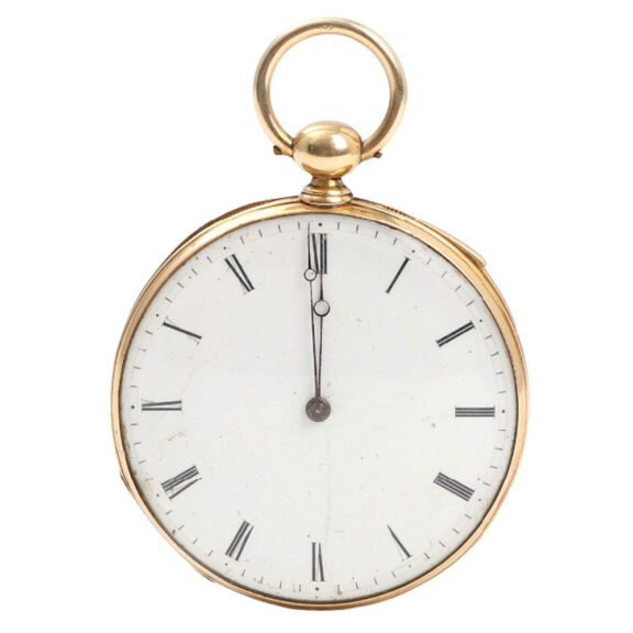 Swiss gold quarter repeating cylinder pocket watch Circa 1850