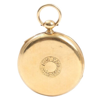 Swiss gold quarter repeating cylinder pocket watch Circa 1850