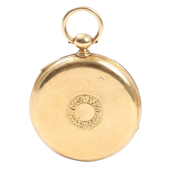 Swiss gold quarter repeating cylinder pocket watch Circa 1850 Swiss gold quarter repeating cylinder pocket watch Circa 1850