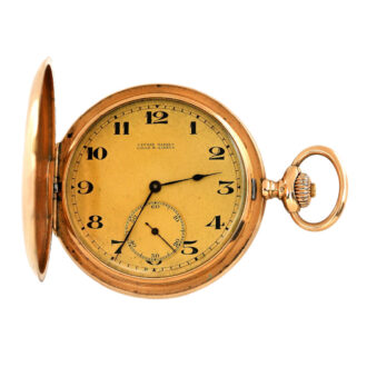 Swiss 14 carat gold hunting cased lever watch Circa 1919