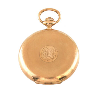 Swiss 14 carat gold hunting cased lever watch Circa 1919