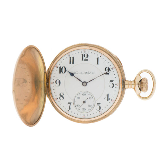 American gold full hunter lever pocket watch Circa 1900-1910 American gold full hunter lever pocket watch Circa 1900-1910
