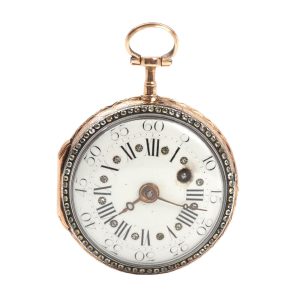 French gold open faced decorated lady's lever Circa 1900