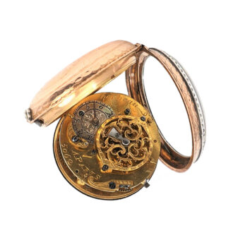 French gold open faced decorated lady's lever Circa 1900