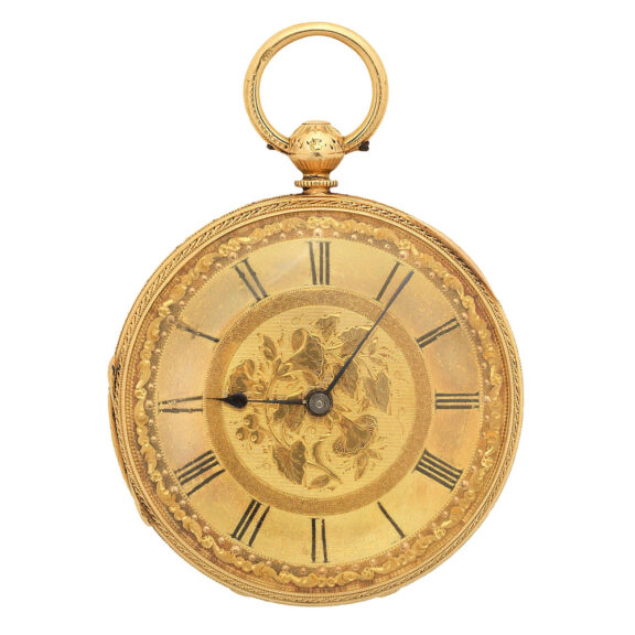English gold open faced lever pocket watch Circa 1868 English gold open faced lever pocket watch Circa 1868