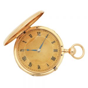 Swiss gold key wind quarter repeating pocket watch Circa 1830