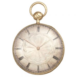 Continental gold quarter repeating cylinder watch Circa 1830