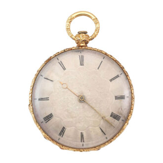 Continental gold open faced cylinder pocket watch Circa 1850
