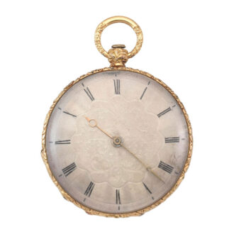 Continental gold open faced cylinder pocket watch Circa 1850
