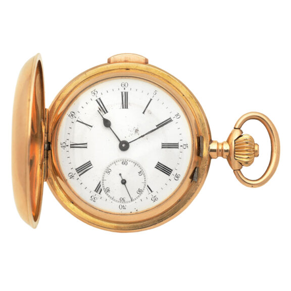 A Swiss gold lever minute repeating full hunter Circa 1900 A Swiss gold lever minute repeating full hunter Circa 1900