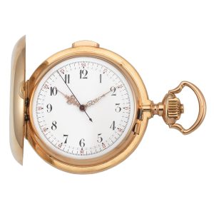 Swiss gold quarter repeating centre seconds lever Circa 1890