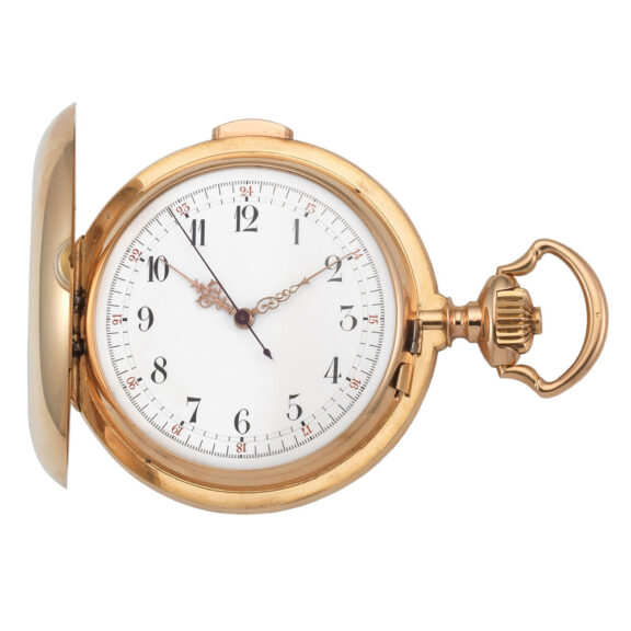 Swiss gold quarter repeating centre seconds lever Circa 1890 Swiss gold quarter repeating centre seconds lever Circa 1890