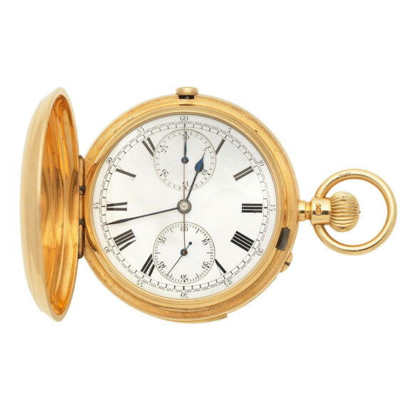 English gold minute repeating chronograph watch Circa 1889