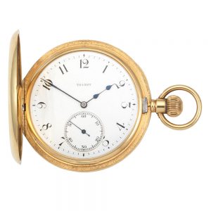 American gold keyless wind half hunter pocket watch Circa 1907