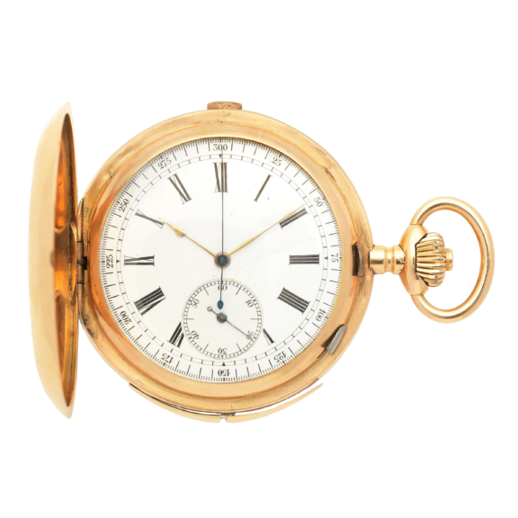 Swiss gold carillion minute repeating chronograph Circa 1890
