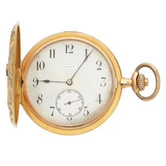 Swiss gold/stone lever pocket watch with snake relief Circa 1900