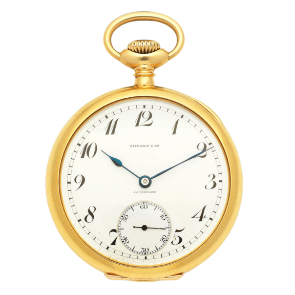 A Swiss gold key wind open face lever pocket watch Circa 1915 A Swiss gold key wind open face lever pocket watch Circa 1915