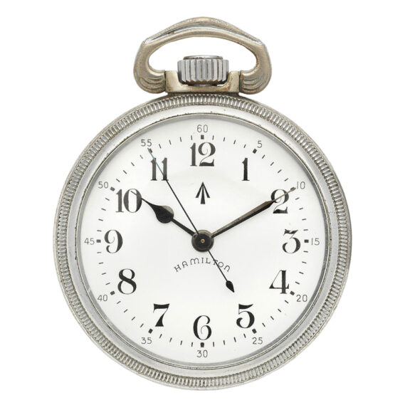Swiss steel military manual wind aviotion pocket watch Circa 1942