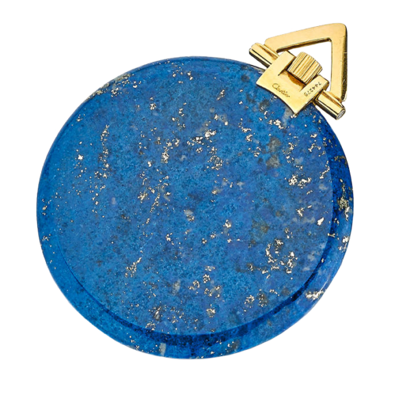 A fine French gold mounted lapis lazuli lever dress watch 1970's A fine French gold mounted lapis lazuli lever dress watch 1970's