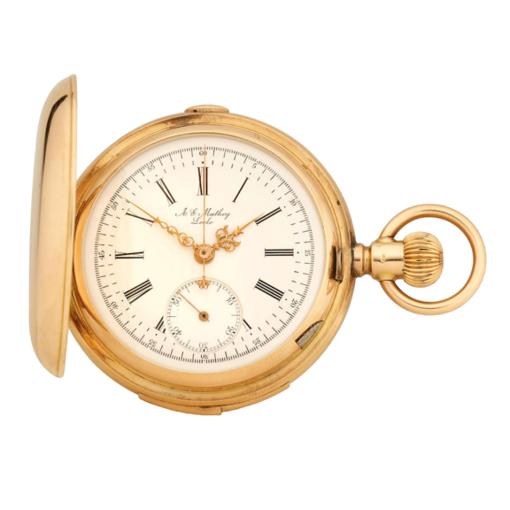 Good Swiss gold quarter repeating chronograph Circa 1875-1900