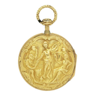 An English gold pair cased repeating pocket watch Circa 1740