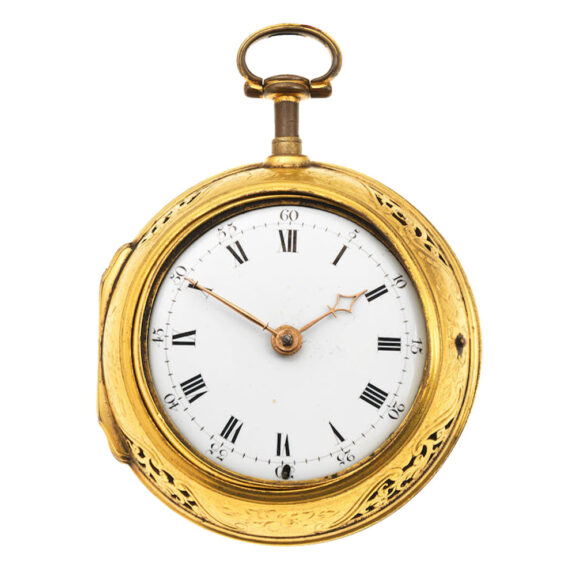 English gilt key wind quarter repeating pocket watch Circa 1700 English gilt key wind quarter repeating pocket watch Circa 1700