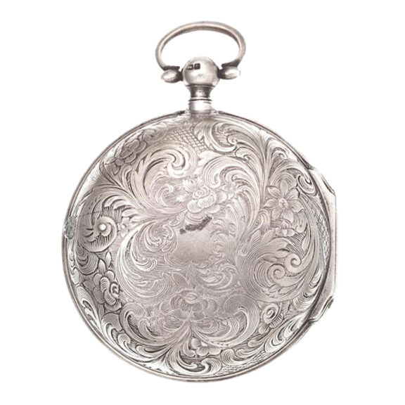 An English silver watch with 7 day verge escapement Circa 1742 An English silver watch with 7 day verge escapement Circa 1742