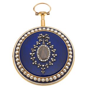 A fine English gold decorated open face pocket watch Circa 1790