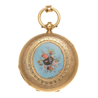 Swiss lever with Bohemian enamel decoration Circa 1850