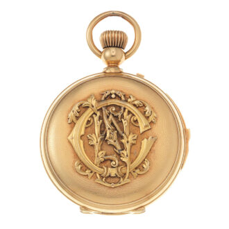Swiss gold minute repeating lever pocket watch Circa 1900