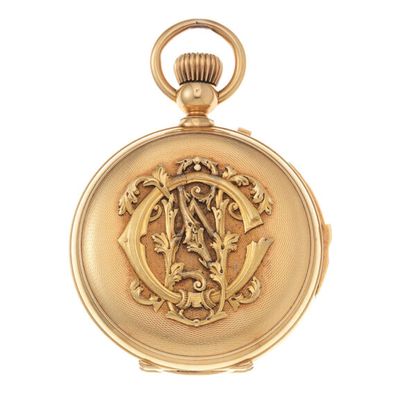 Swiss gold minute repeating lever pocket watch Circa 1900