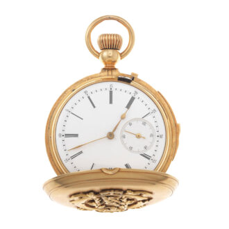 Swiss gold minute repeating lever pocket watch Circa 1900