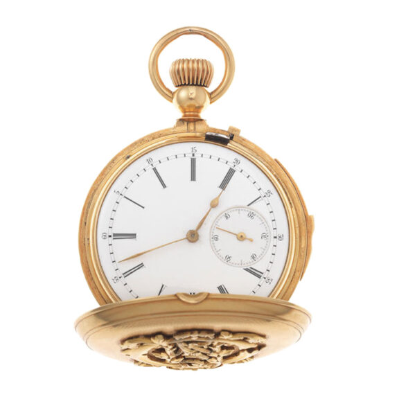Swiss gold minute repeating lever pocket watch Circa 1900 Swiss gold minute repeating lever pocket watch Circa 1900