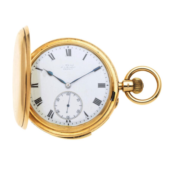 An English gold minute repeating lever pocket watch Circa 1900