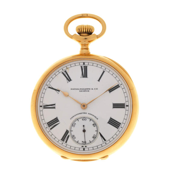 A Swiss gold open face chronometer pocket watch Circa 1915