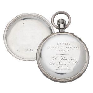 A Swiss silver keyless wind open face pocket watch Circa 1880