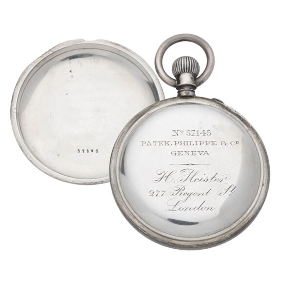 A Swiss silver keyless wind open face pocket watch Circa 1880