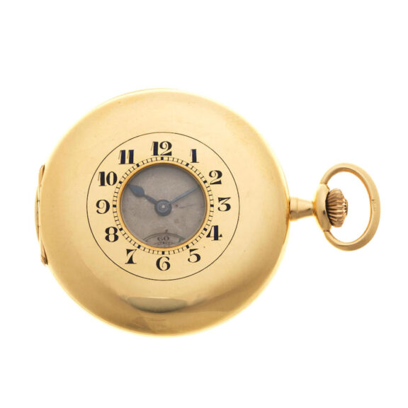 Swiss gold half hunting cased lever pocket watch Circa 1920