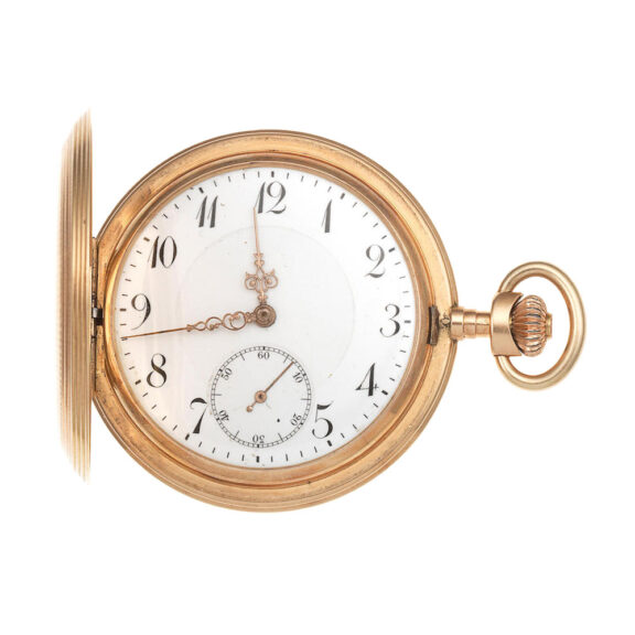 Swiss 18k gold hunting cased lever pocket watch Circa 1910