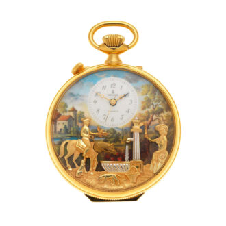Swiss gold-plated musical automaton watch Circa 1975