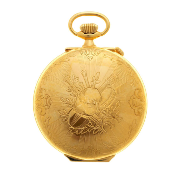 Swiss gold-plated musical automaton watch Circa 1975 Swiss gold-plated musical automaton watch Circa 1975