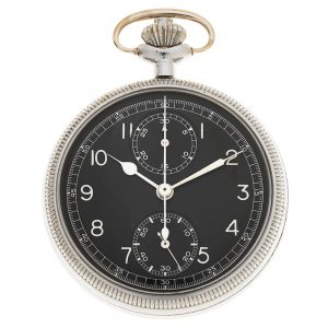 An American stainless steel military pocket watch Circa 1950