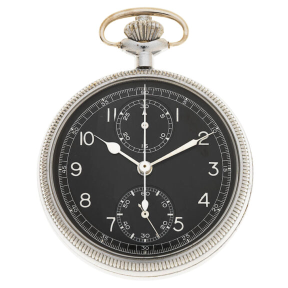 An American stainless steel military pocket watch Circa 1950