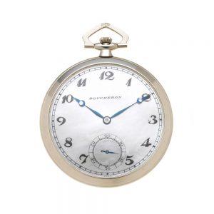 A French white gold open face lever pocket watch Circa 1927