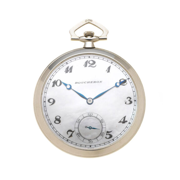 A French white gold open face lever pocket watch Circa 1927