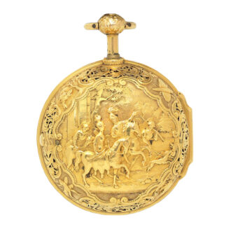 An English gold pair cased repeating pocket watch Circa 1750
