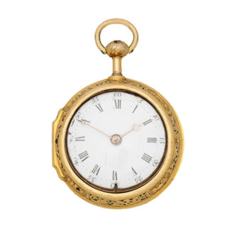 An English gold pair cased repeating pocket watch Circa 1750